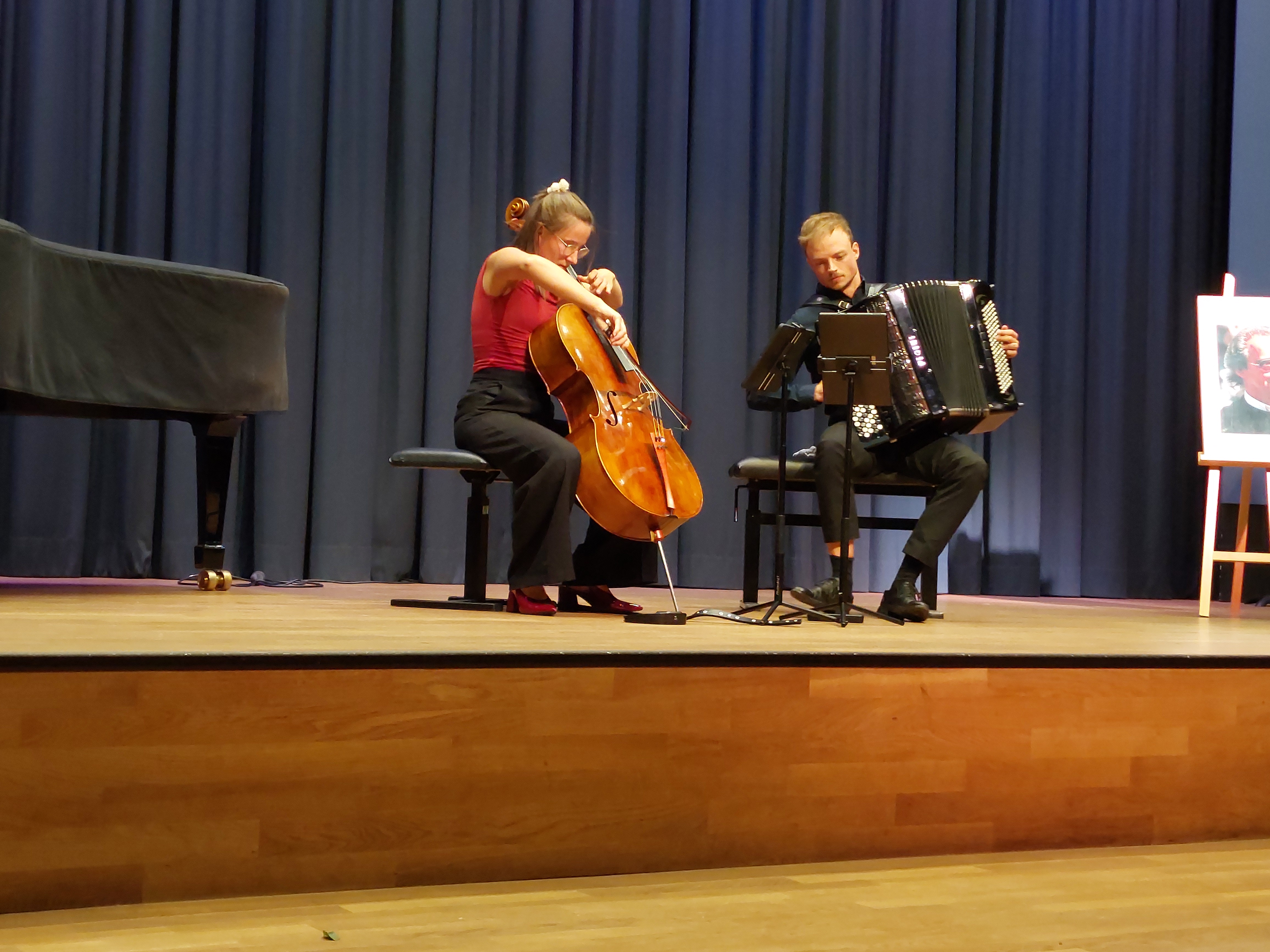 Das Duo Klangtreff beim Abschlusskonzert